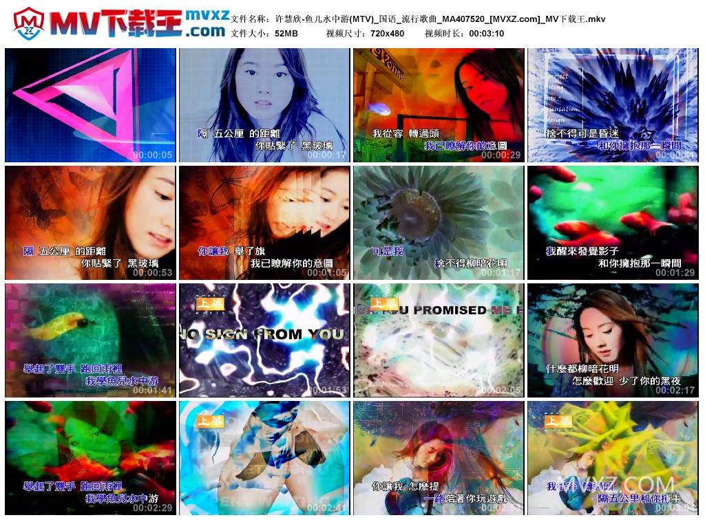 许慧欣-鱼儿水中游(MTV)_国语_流行歌曲_MA407520
